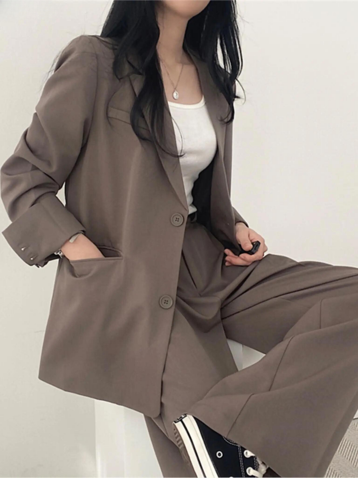 Nora | Women's Relaxed Blazer and Wide-Leg Trouser Set