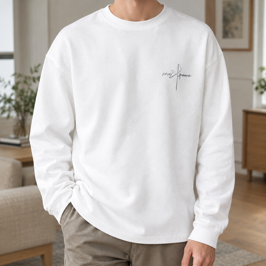 Tamara-Cordelia | Women's Relaxed Ribbed Crew Neck Script Tee