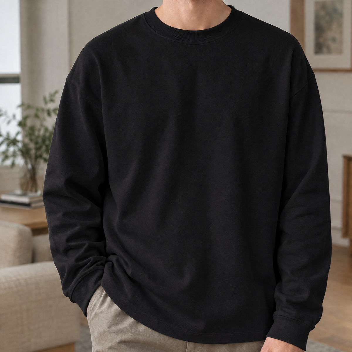 Tamara-Cordelia | Women's Relaxed Ribbed Crew Neck Script Tee