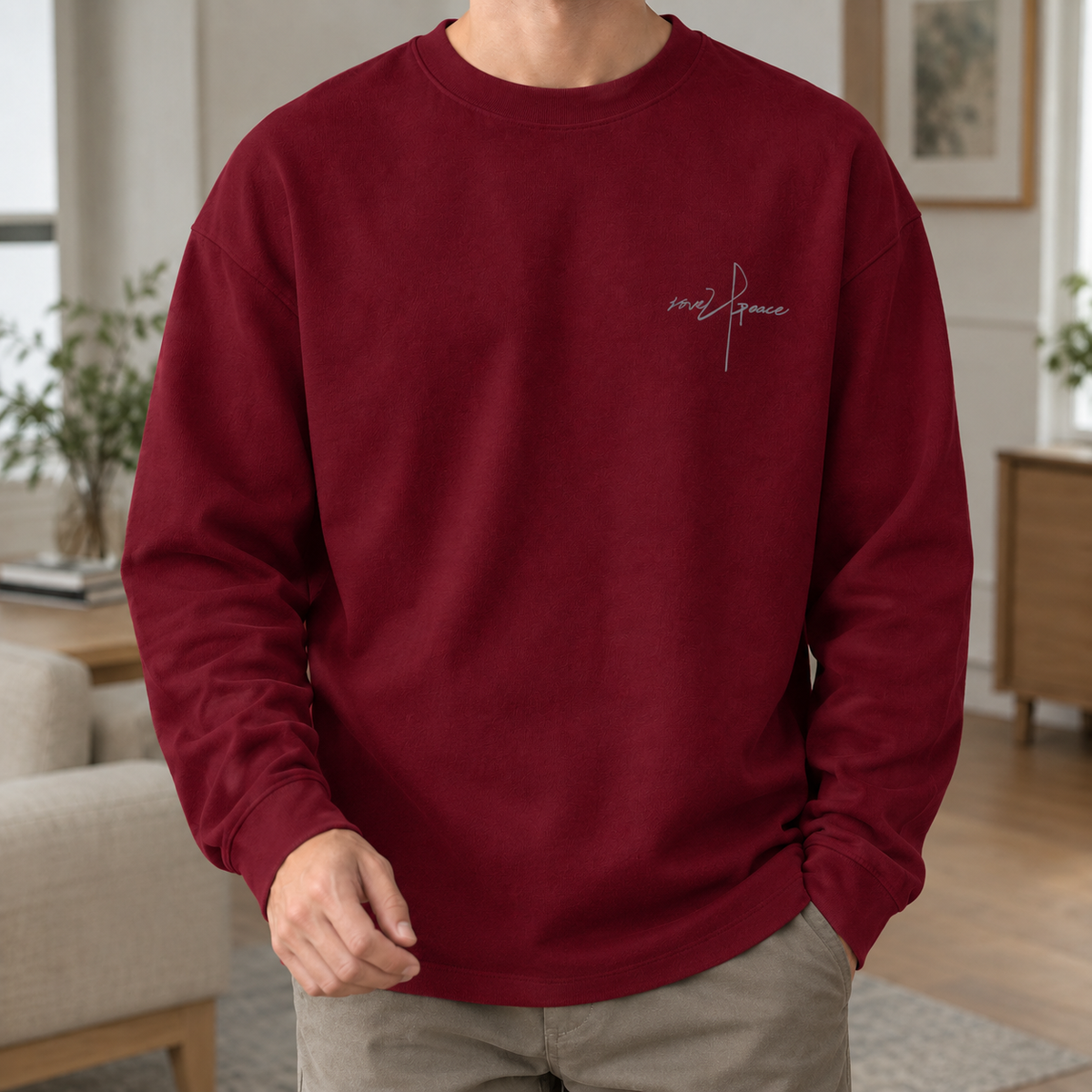Tamara-Cordelia | Women's Relaxed Ribbed Crew Neck Script Tee