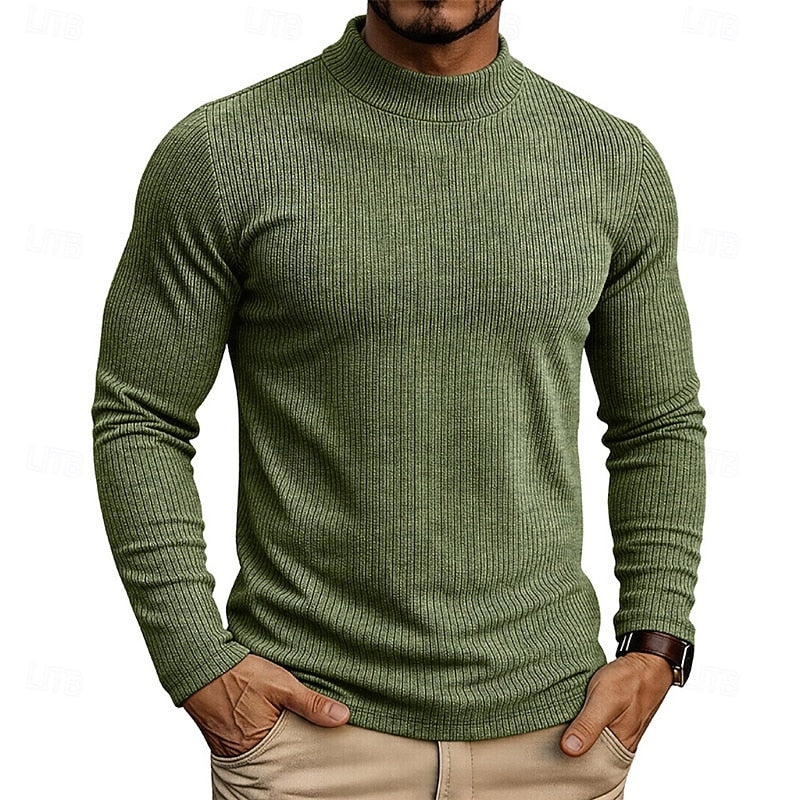 Joyce-Bianca | Women's Ribbed Mock-Neck Top