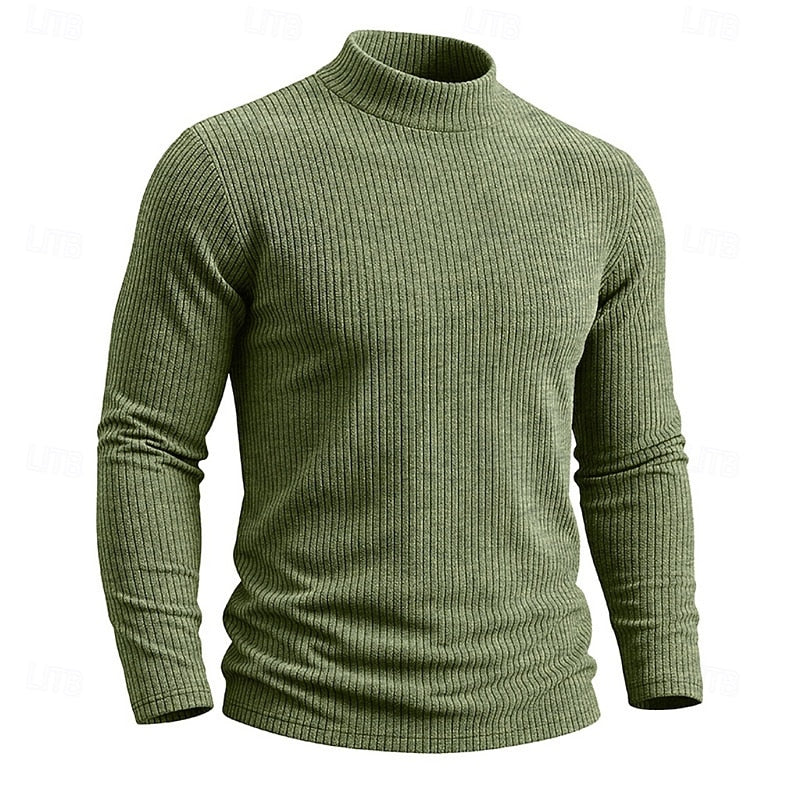 Joyce-Bianca | Women's Ribbed Mock-Neck Top