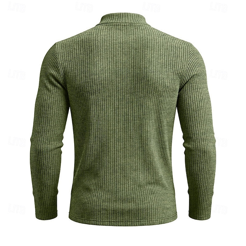 Joyce-Bianca | Women's Ribbed Mock-Neck Top