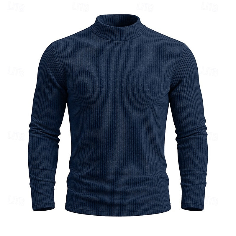 Joyce-Bianca | Women's Ribbed Mock-Neck Top