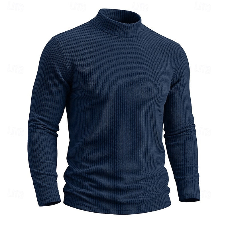 Joyce-Bianca | Women's Ribbed Mock-Neck Top