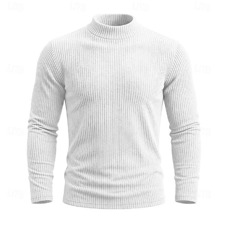 Joyce-Bianca | Women's Ribbed Mock-Neck Top