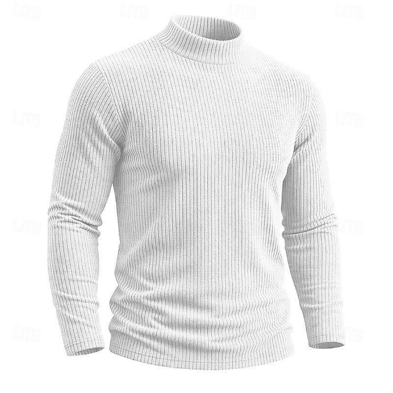 Joyce-Bianca | Women's Ribbed Mock-Neck Top