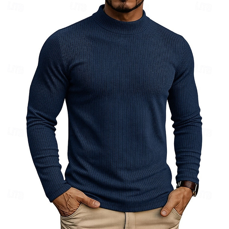 Joyce-Bianca | Women's Ribbed Mock-Neck Top