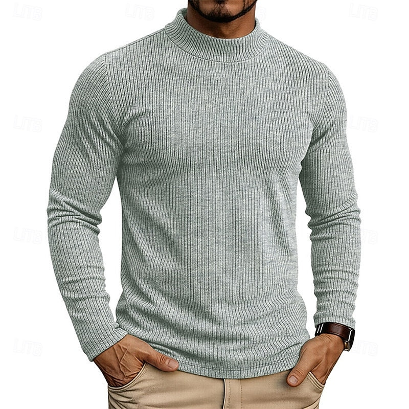 Joyce-Bianca | Women's Ribbed Mock-Neck Top