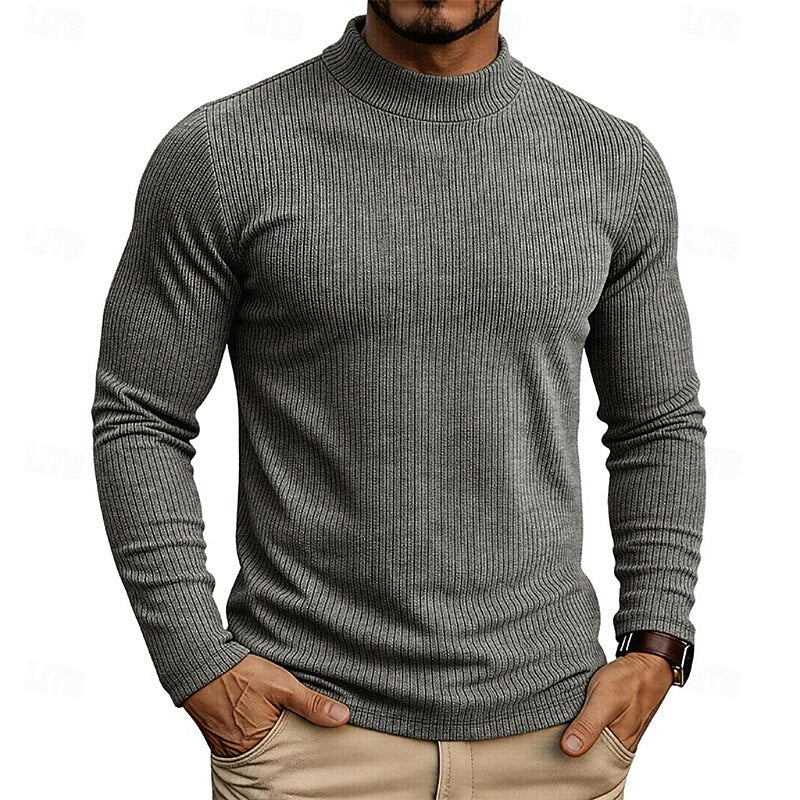 Joyce-Bianca | Women's Ribbed Mock-Neck Top