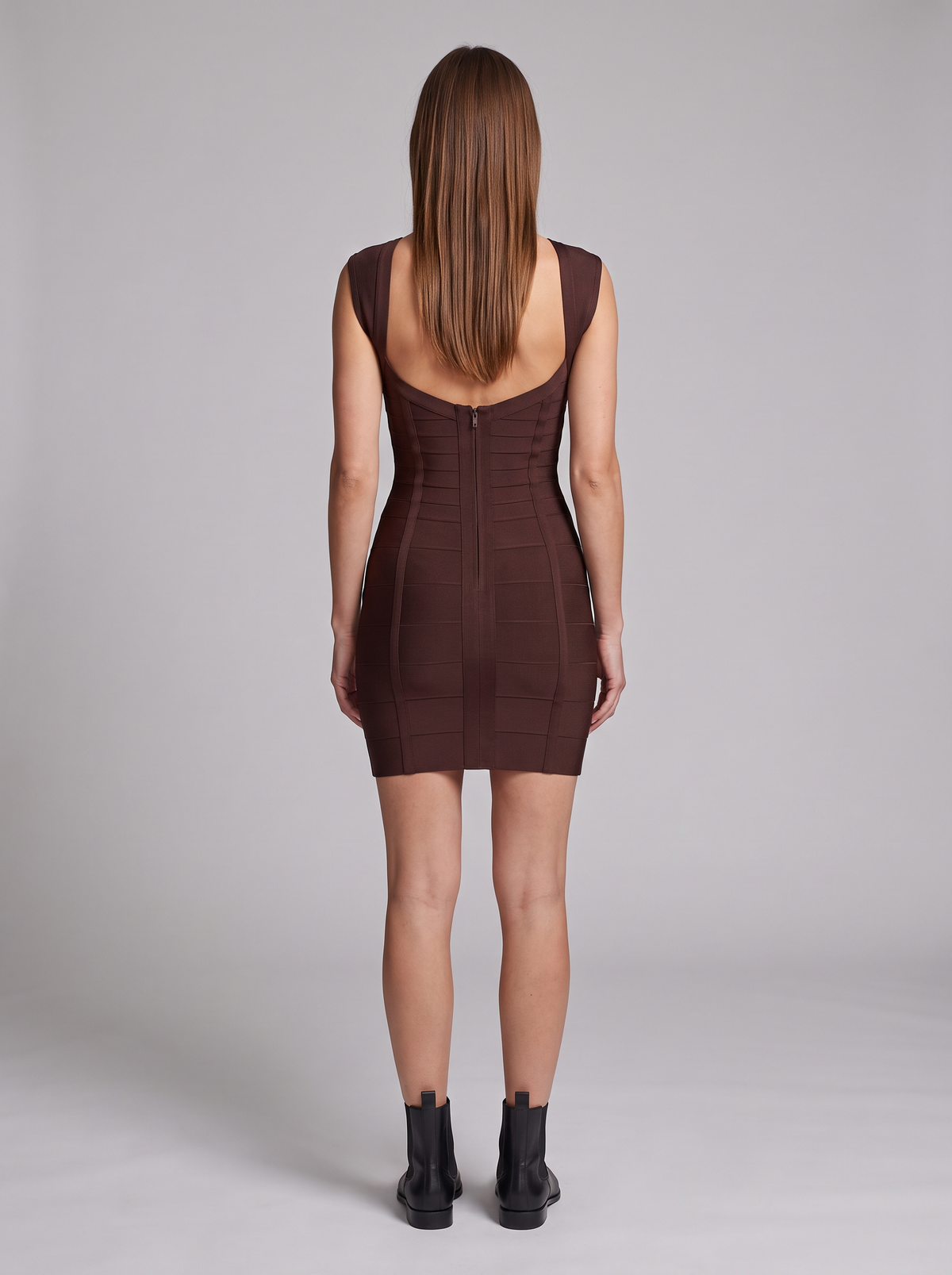 Nora-Meredith | Women's Ruched Bow-Front Bodycon Mini Dress