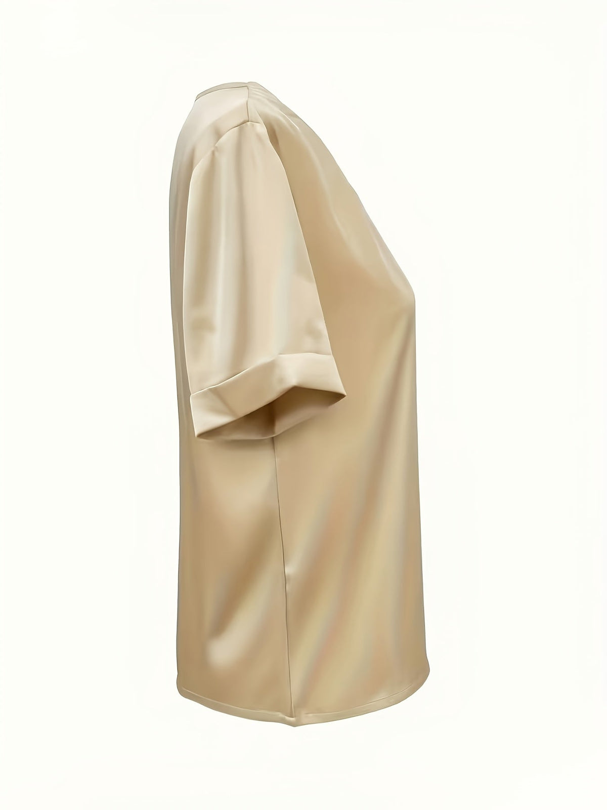 Katharine-Georgia | Women's Satin V-Neck Blouse