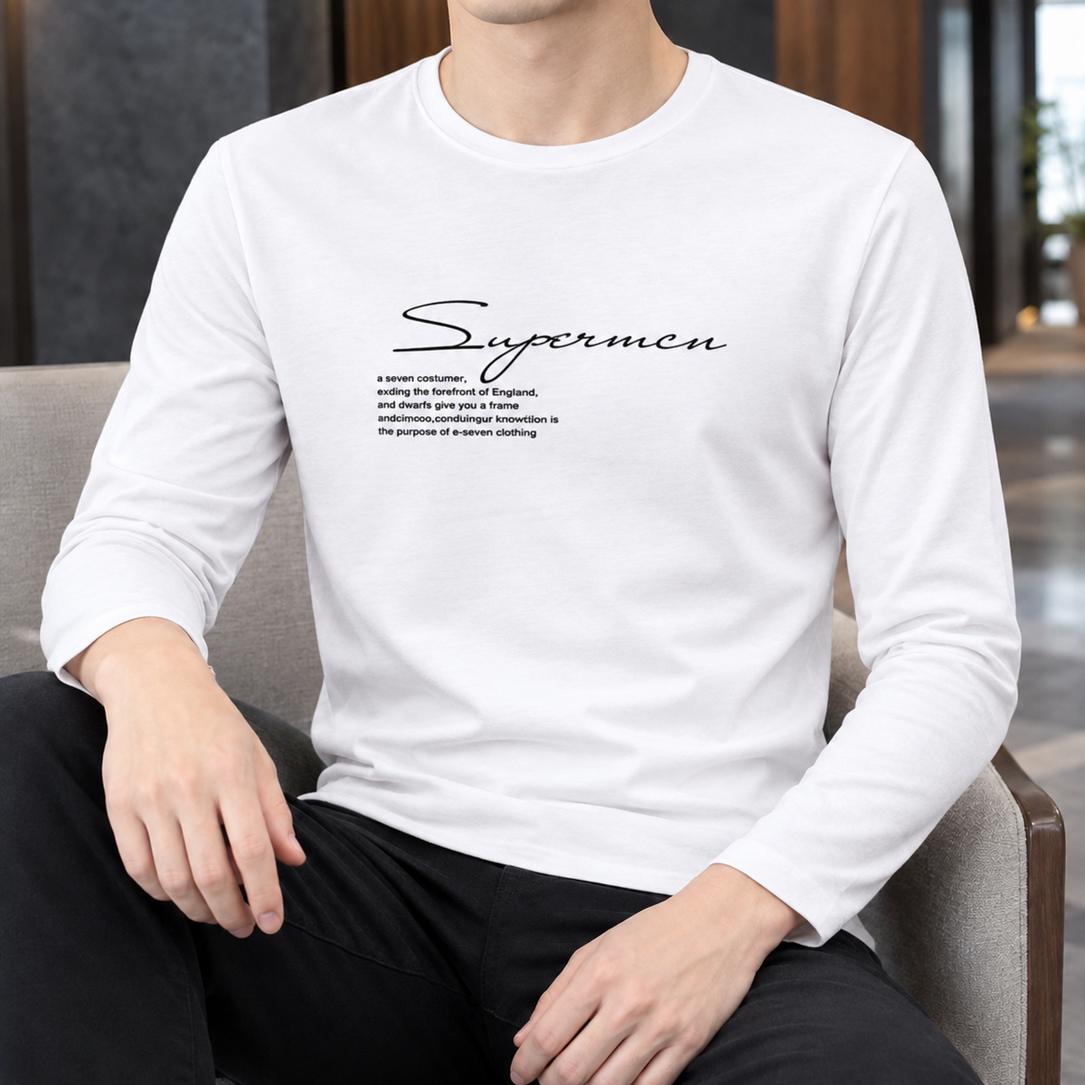 Phyllis-Estelle | Women's Silk-Touch Long-Sleeve Crew Neck Top