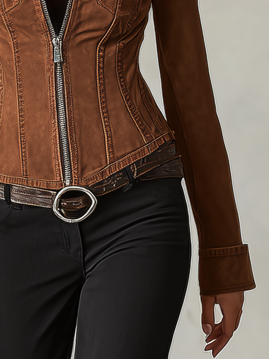 Pauline | Women's Slim-Fit Cropped Denim Jacket