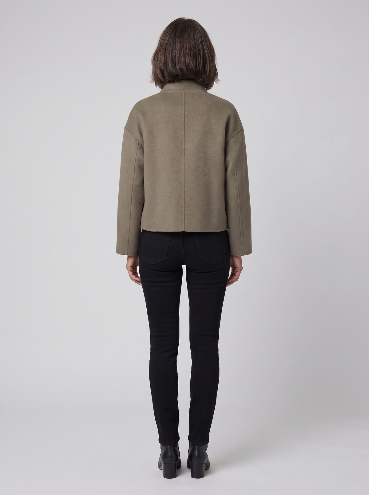 Carmen-Roberta | Women's Snap-Front Faux Cashmere Short Jacket