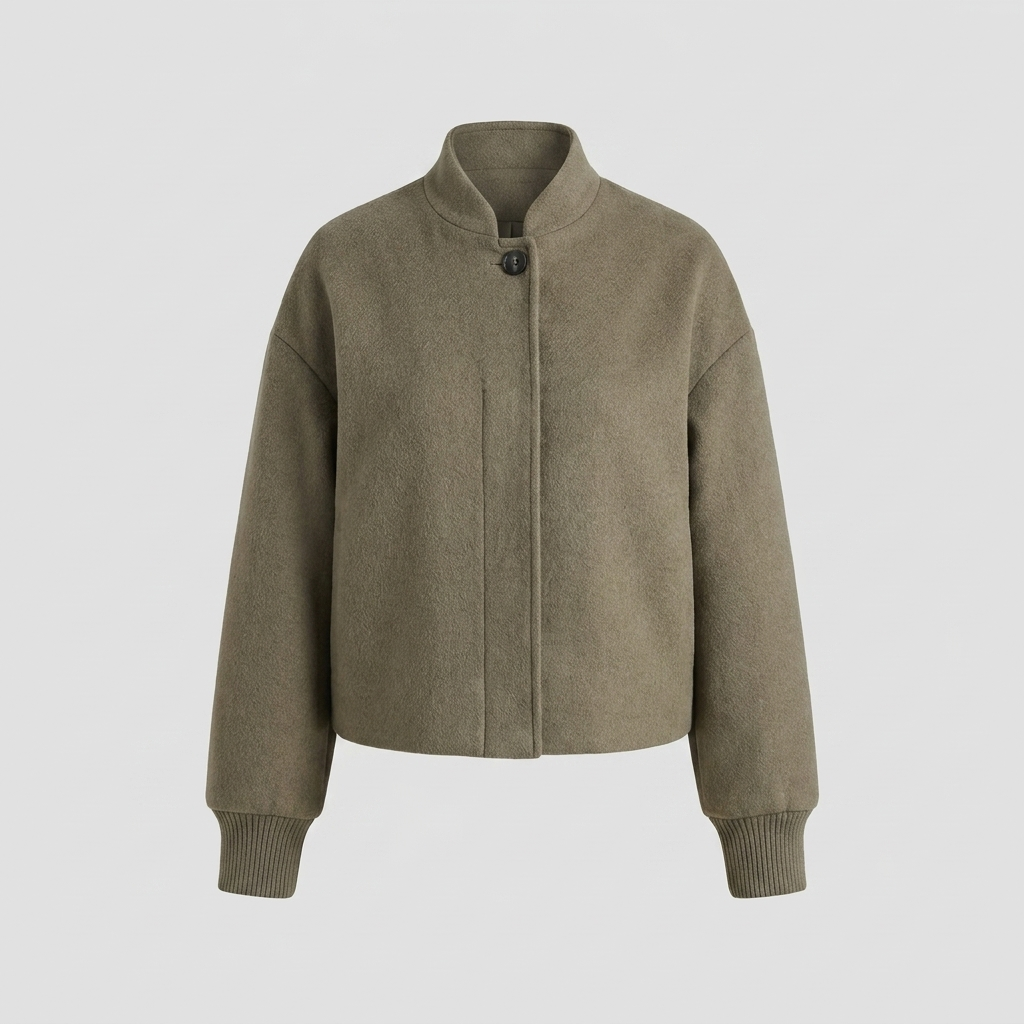 Carmen-Roberta | Women's Snap-Front Faux Cashmere Short Jacket