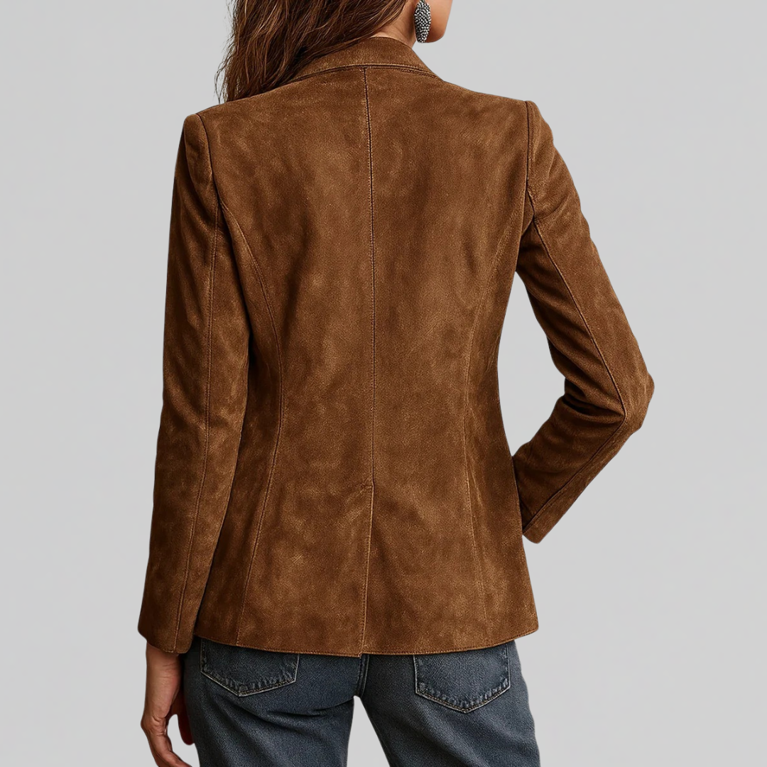 Cordelia-Clara | Women's Soft Suede-Touch Tailored Blazer