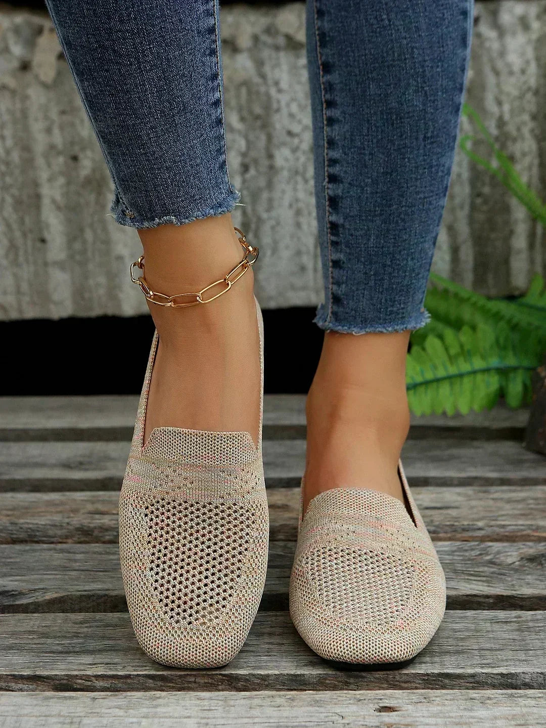 Nadine-Lillian | Women's Stretch-Knit Slip-On Loafers