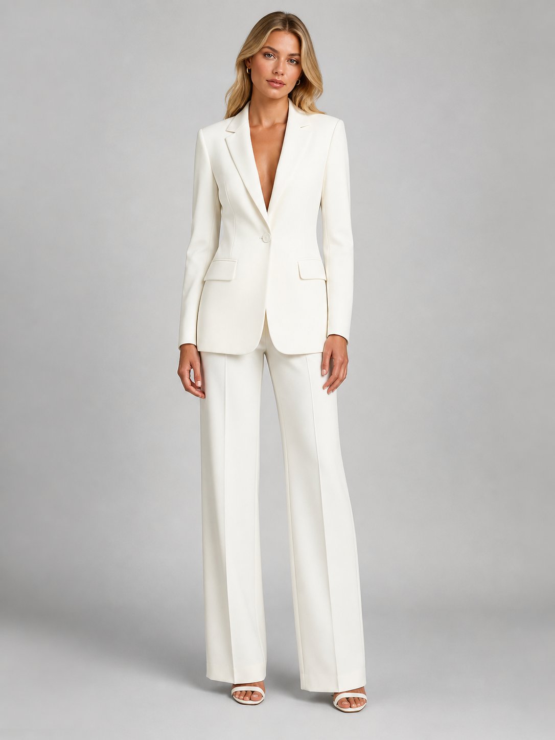 Odette-Paloma | Women's Tailored Blazer & Wide-Leg Trouser Set