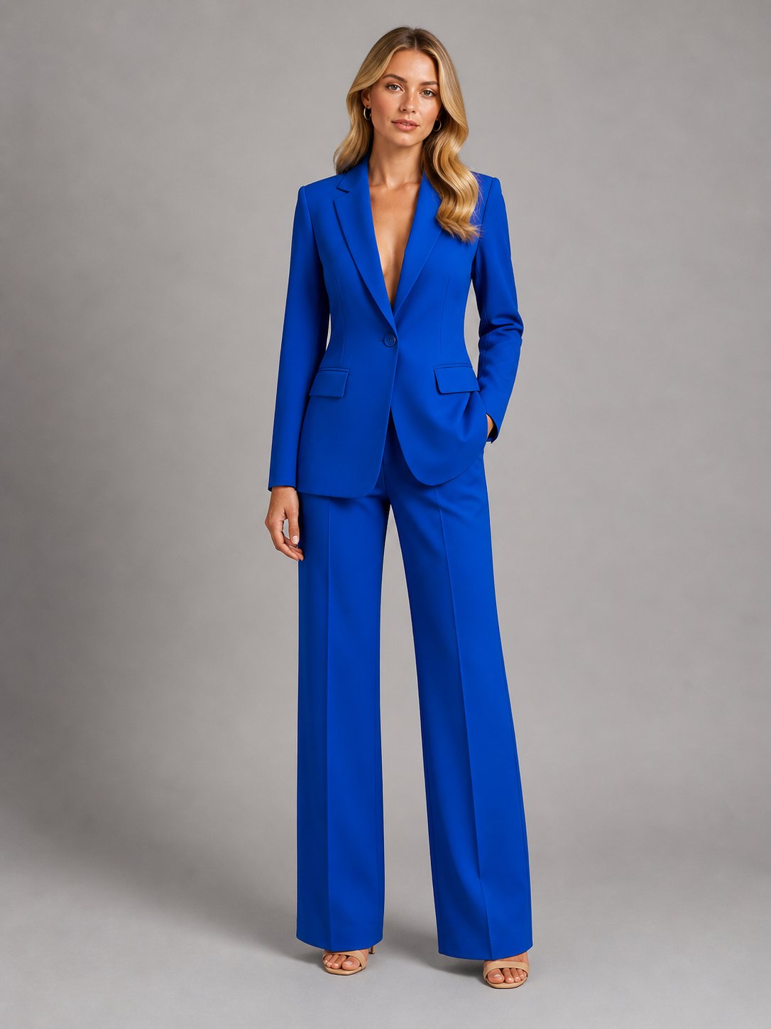 Odette-Paloma | Women's Tailored Blazer & Wide-Leg Trouser Set