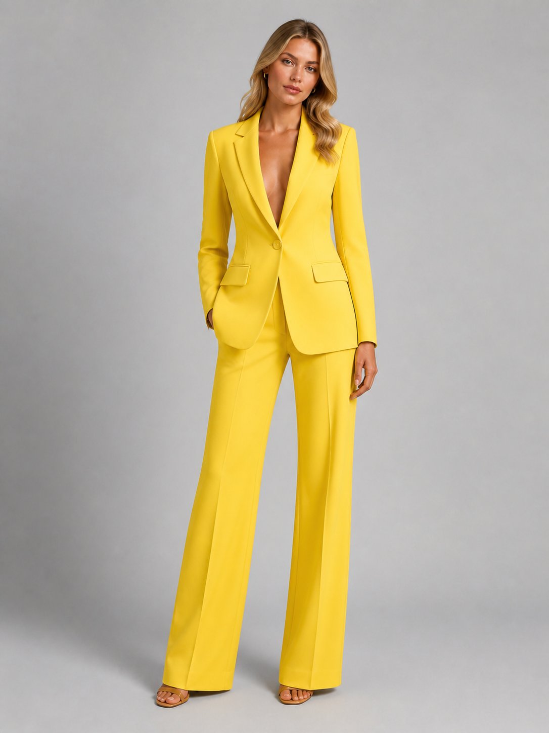 Odette-Paloma | Women's Tailored Blazer & Wide-Leg Trouser Set