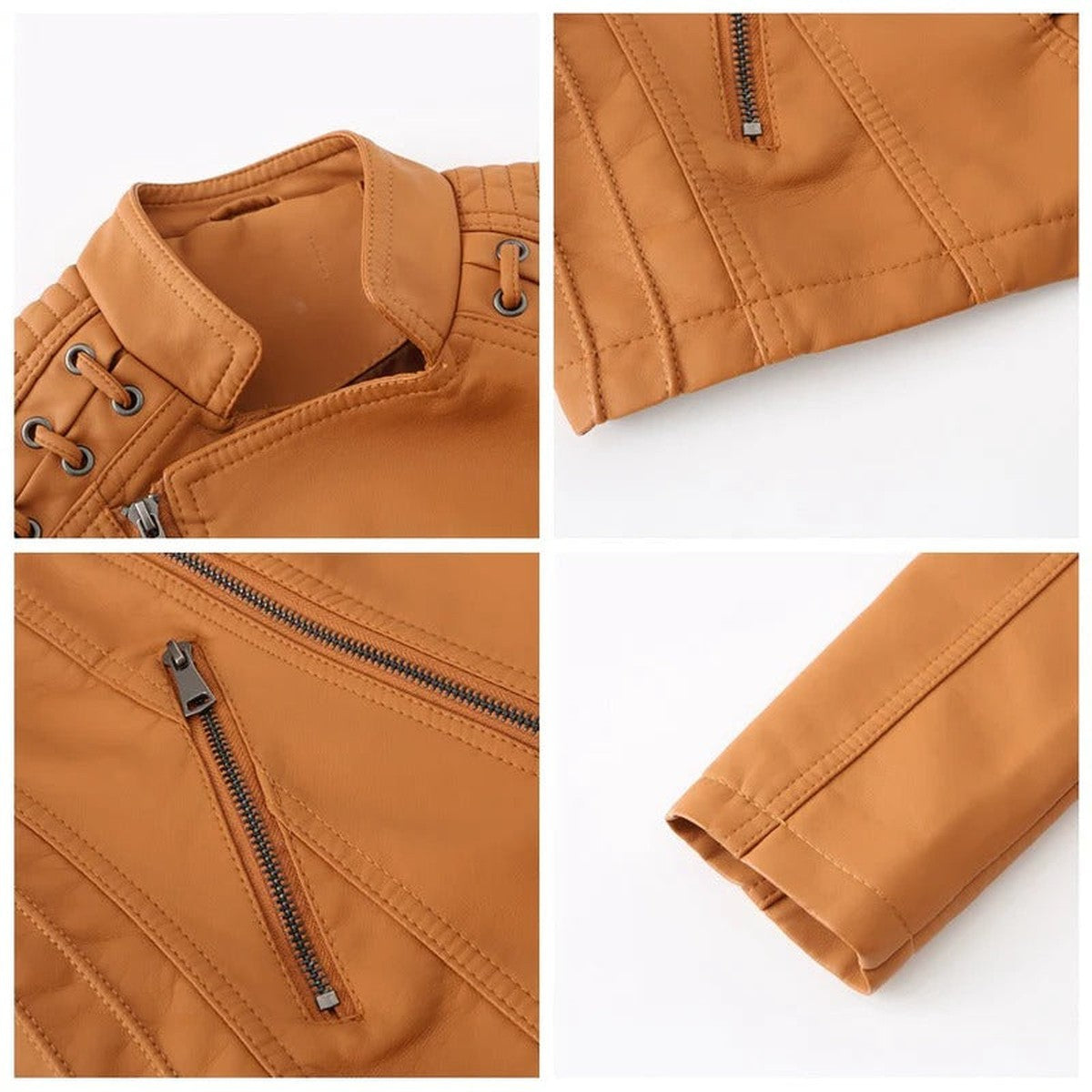 Rhea-Louisa | Women's Tailored Lambskin Leather Trench Coat