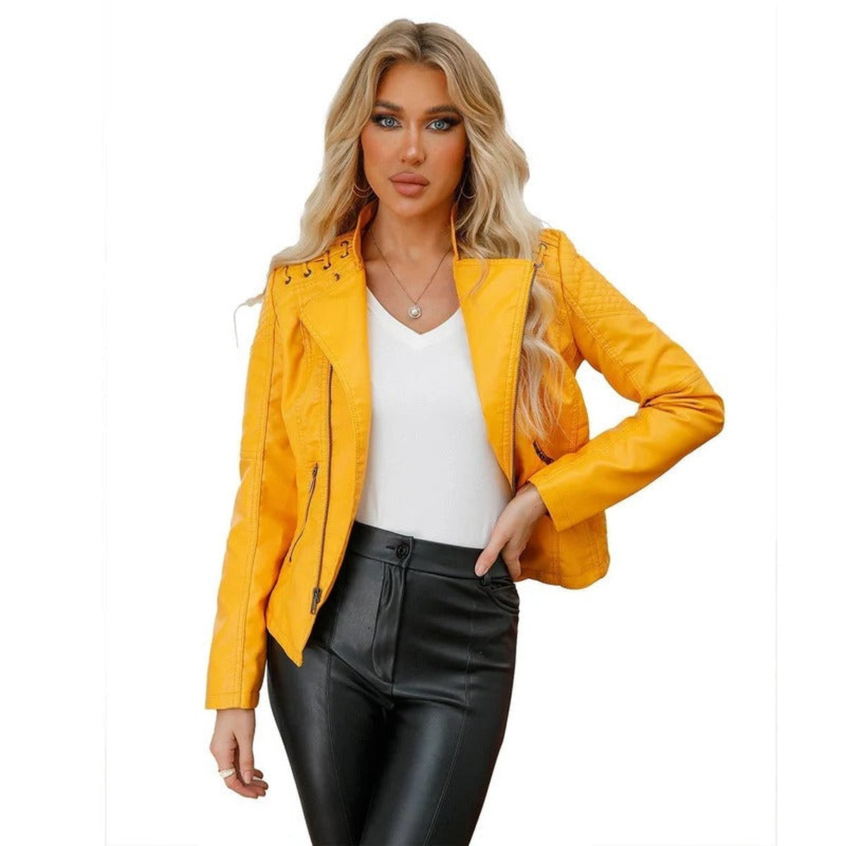 Rhea-Louisa | Women's Tailored Lambskin Leather Trench Coat