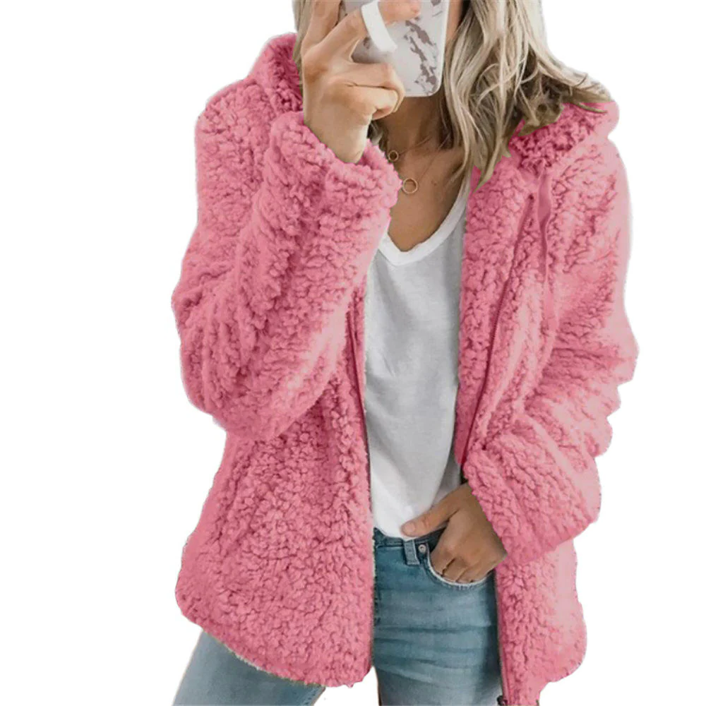 Maureen | Women's Teddy Fleece Full-Zip Coat with Pockets