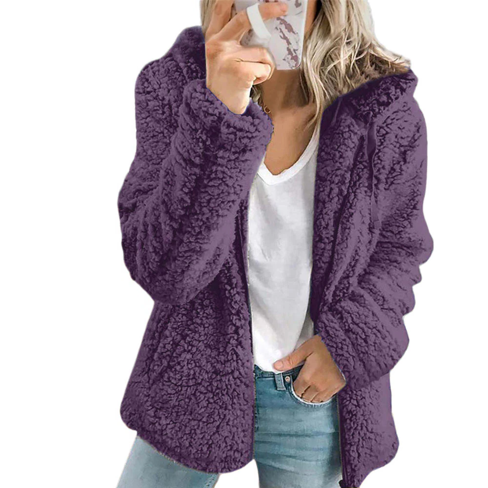 Maureen | Women's Teddy Fleece Full-Zip Coat with Pockets