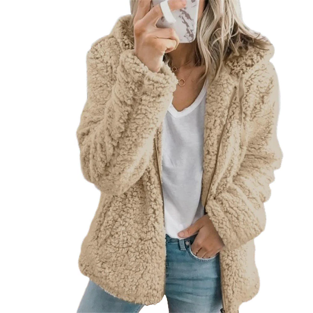 Maureen | Women's Teddy Fleece Full-Zip Coat with Pockets