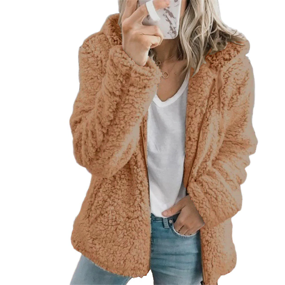 Maureen | Women's Teddy Fleece Full-Zip Coat with Pockets