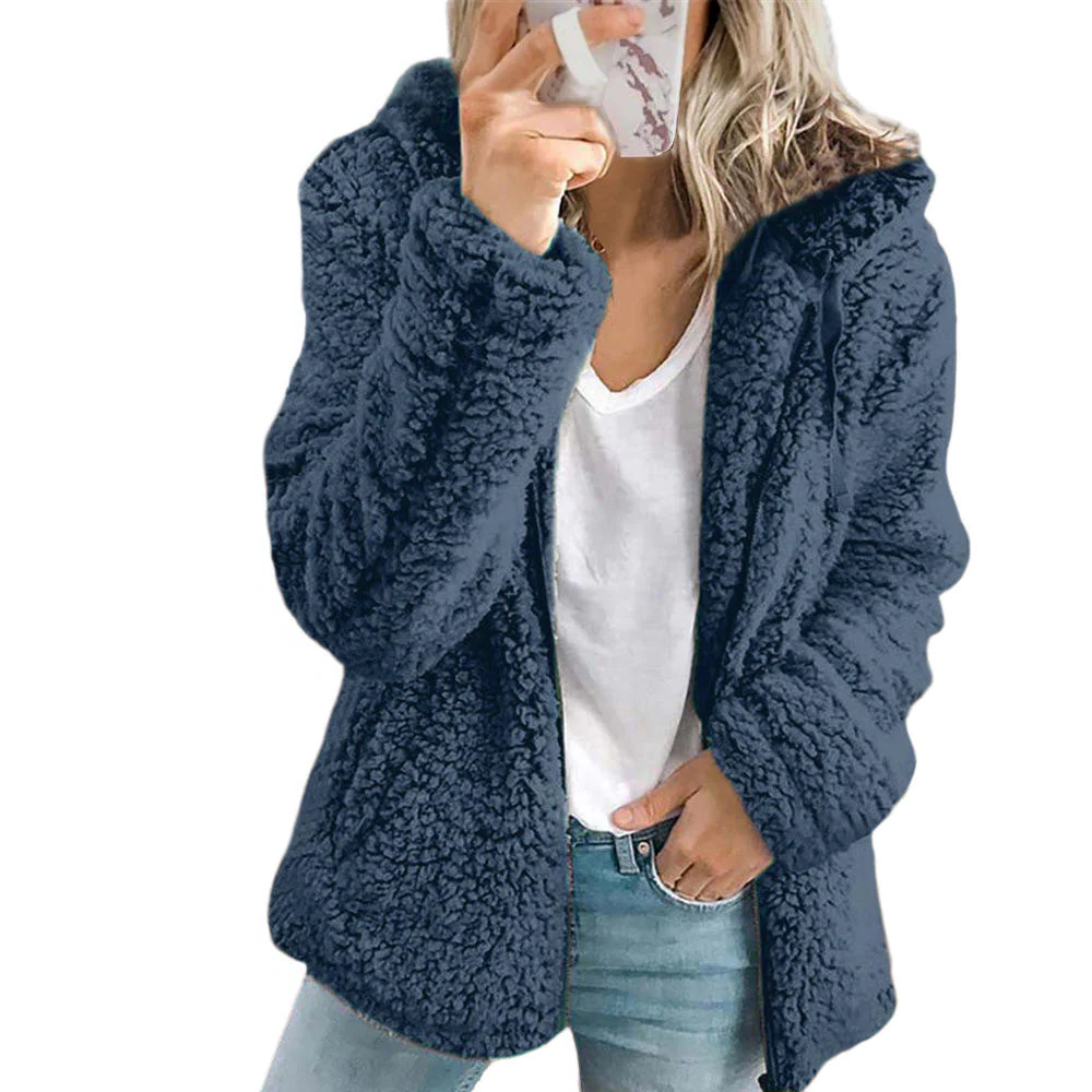 Maureen | Women's Teddy Fleece Full-Zip Coat with Pockets
