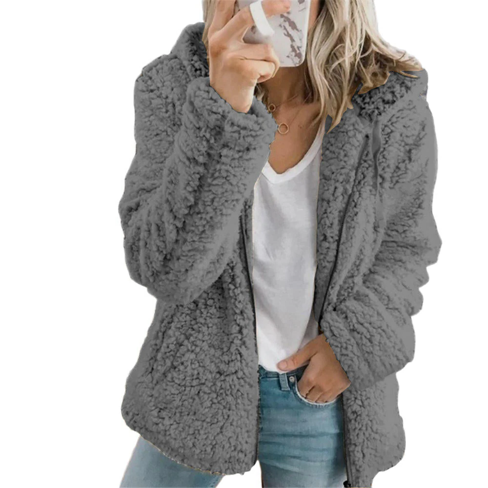 Maureen | Women's Teddy Fleece Full-Zip Coat with Pockets