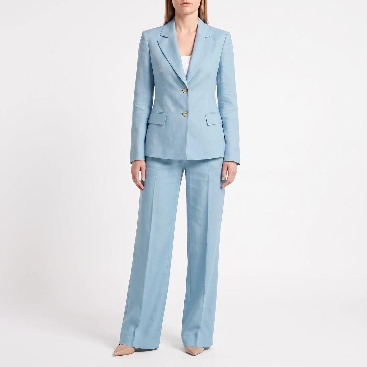 Camilla-Phyllis | Women's Two-Piece Wide-Leg Trouser Suit