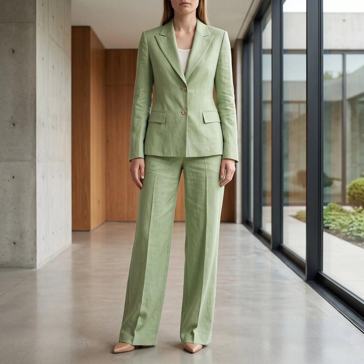 Camilla-Phyllis | Women's Two-Piece Wide-Leg Trouser Suit