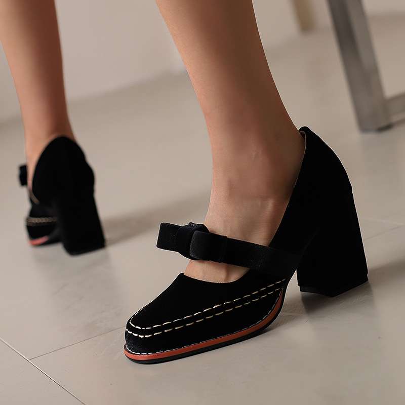Opal-Renata | Women's Velvet Block-Heel Penny Loafers