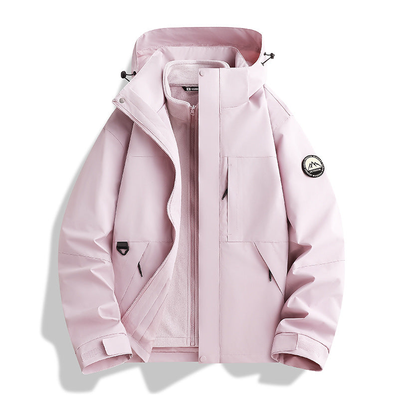 Delia-Greta | Women's Water-Repellent Hooded Parka with Removable Fleece Liner
