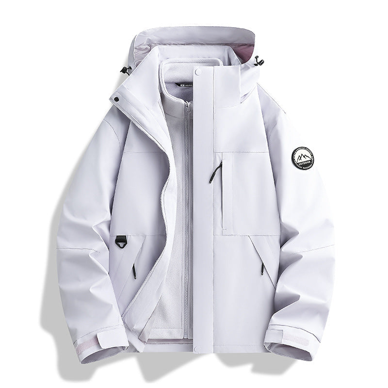 Delia-Greta | Women's Water-Repellent Hooded Parka with Removable Fleece Liner