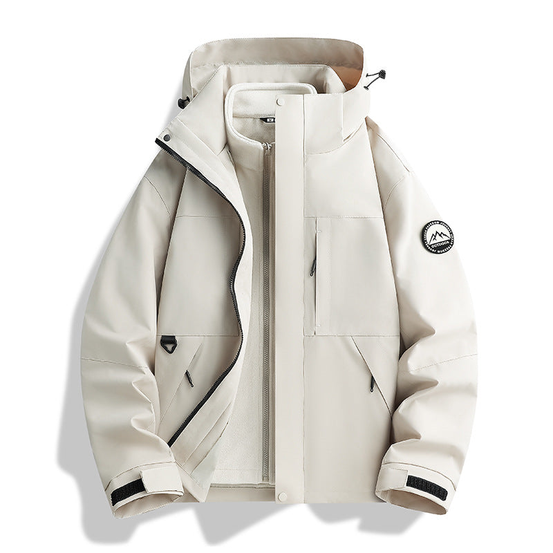 Delia-Greta | Women's Water-Repellent Hooded Parka with Removable Fleece Liner