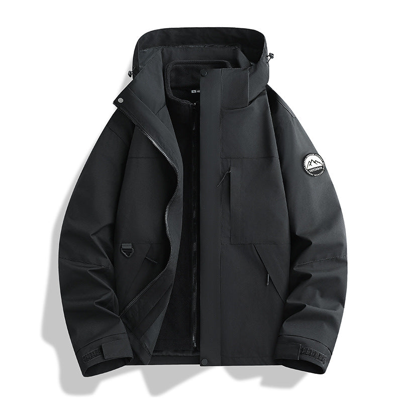 Delia-Greta | Women's Water-Repellent Hooded Parka with Removable Fleece Liner
