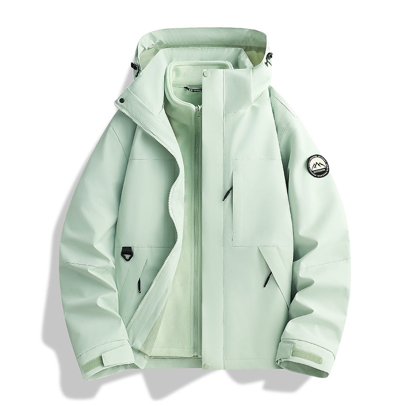 Delia-Greta | Women's Water-Repellent Hooded Parka with Removable Fleece Liner