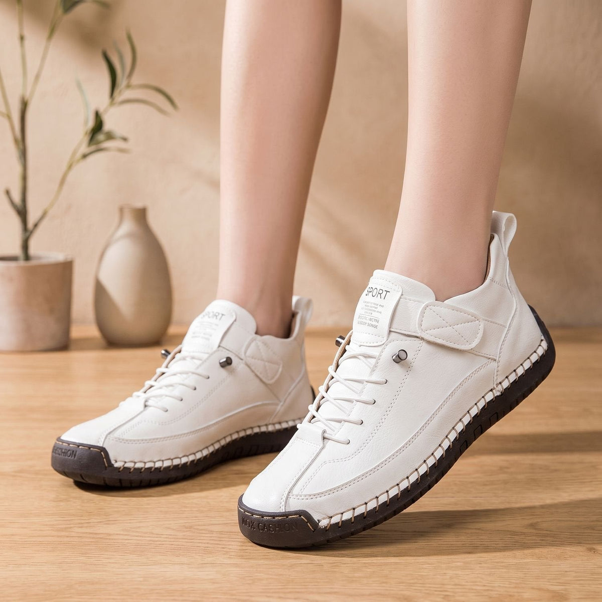 Sybil-Camilla | Women's Wide-Toe Arch-Support Lace-Up Sneakers