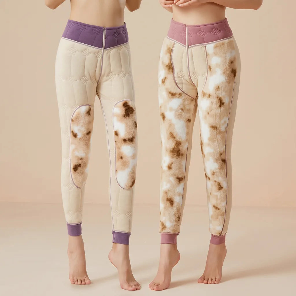 Lillian-Lavinia | Women's Wool Fleece-Lined Thermal Leggings
