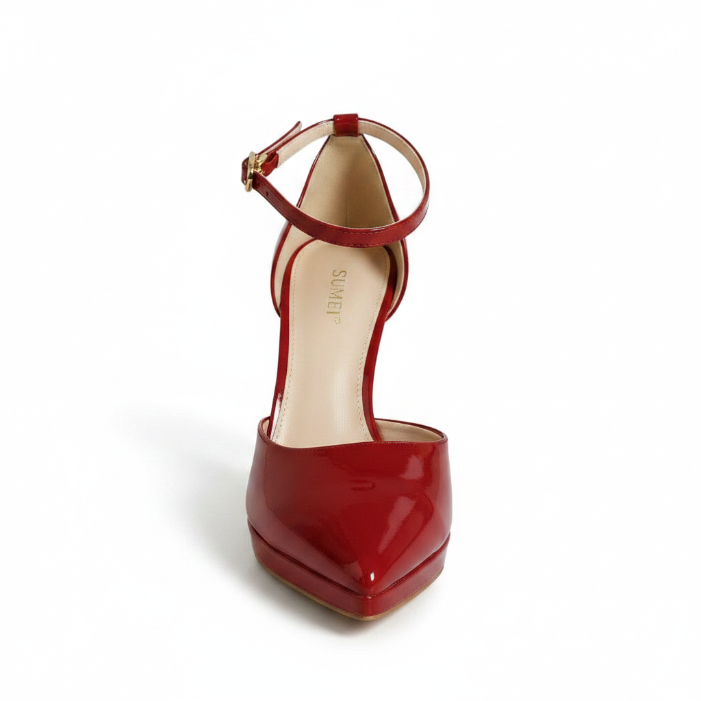 Evette | Women's Leather Block Heel Pumps
