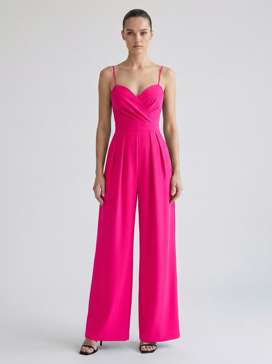 Rosanna | Women's Sweetheart Wide-Leg Wrap Jumpsuit