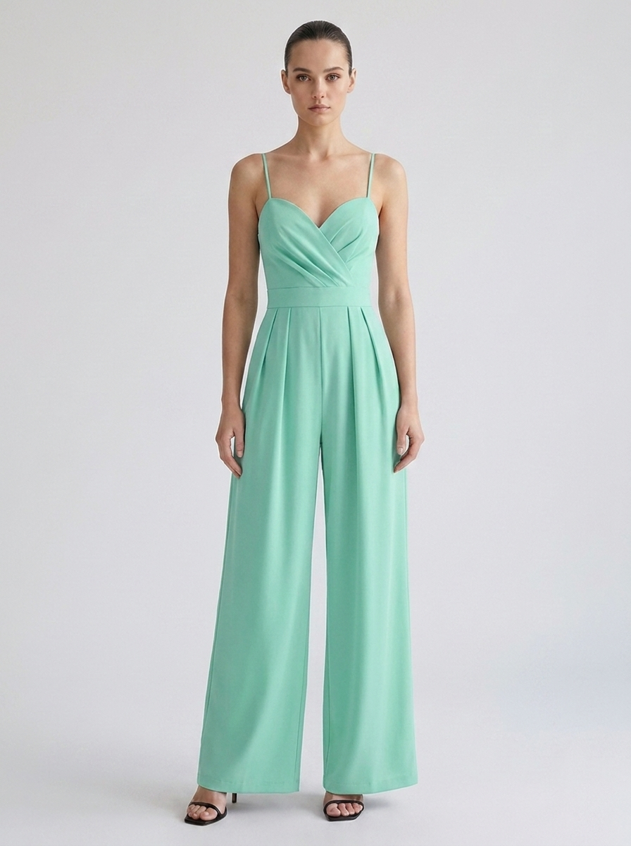Rosanna | Women's Sweetheart Wide-Leg Wrap Jumpsuit