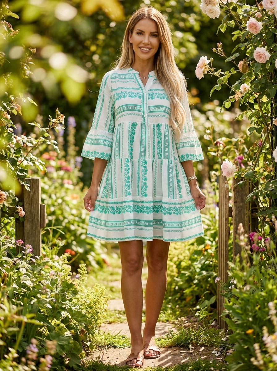 Aveline | Women's Boho Tiered Floral Mini Dress