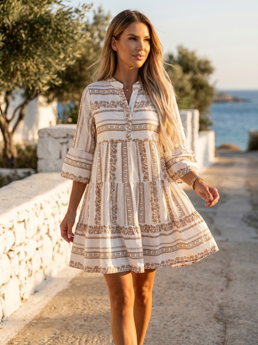 Aveline | Women's Boho Tiered Floral Mini Dress