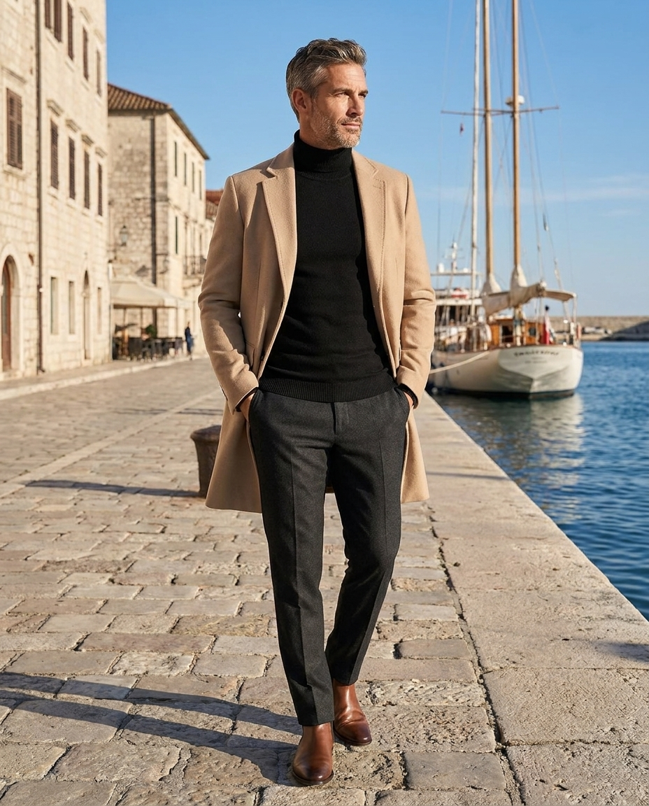 Aaron | Men's Spring Classic Slim Fit Turtleneck Sweater