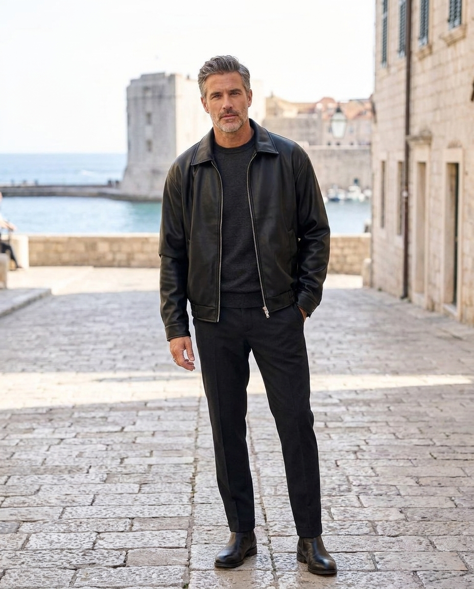 Martin | Men's Streetwear Oversized Leather Bomber Jacket